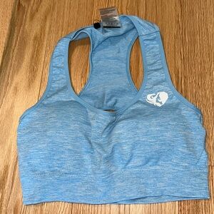 Light blue sports bra